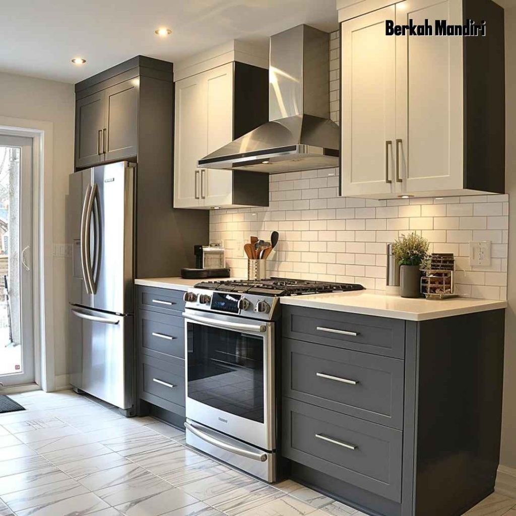 Desain Kitchen Set Aluminium Modern untuk Dapur Kecil di Bekasi
