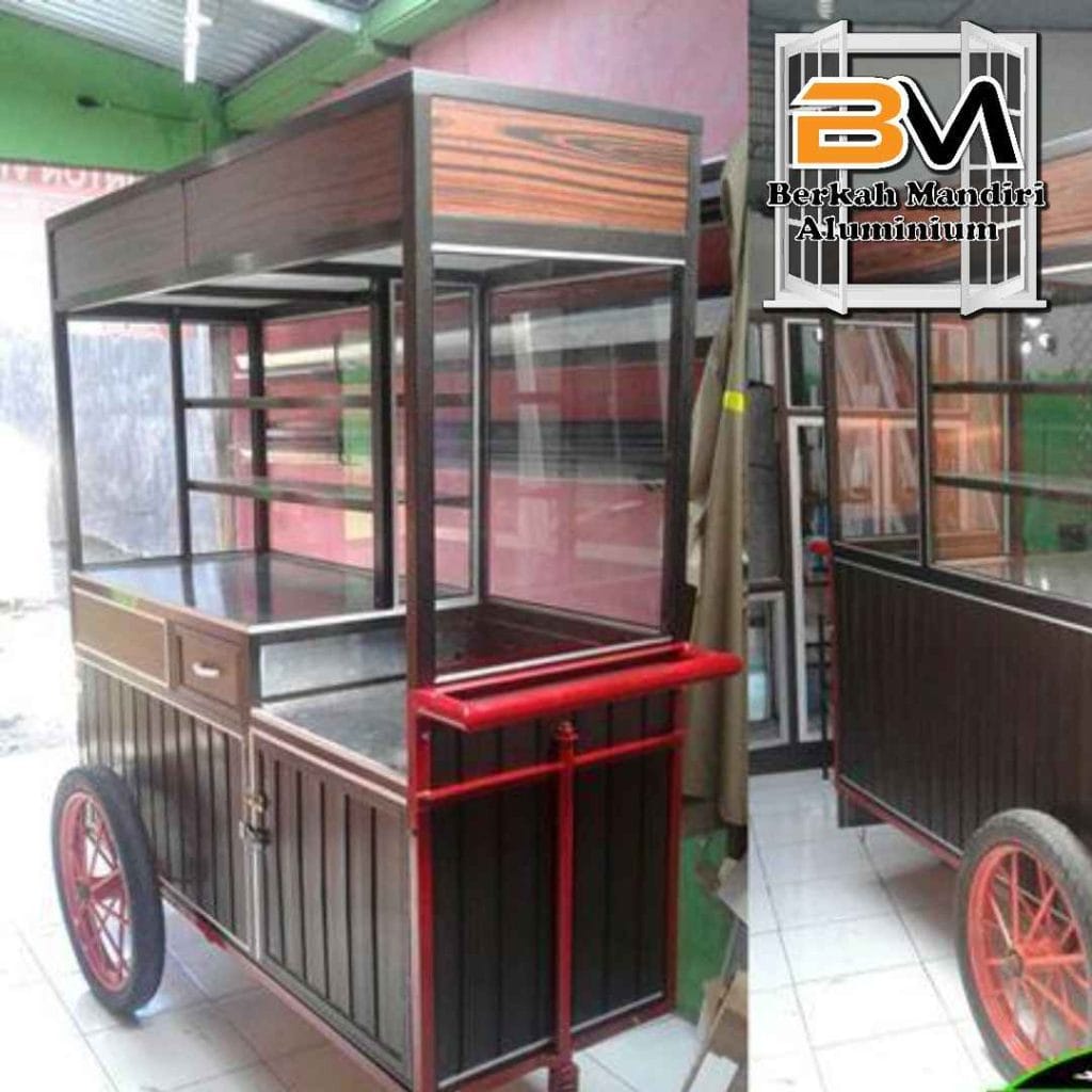 Model Gerobak Aluminium Kekinian untuk Usaha Kuliner