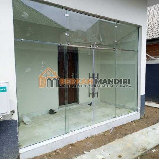 Spesialis pintu toko aluminium Bantargebang Bekasi pintu kaca frameless Spesialis pintu toko aluminium Bantargebang Bekasi pintu kaca frameless
