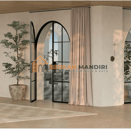 Tukang kusen pintu aluminium lengkung