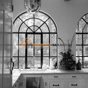 Tukang kusen jendela aluminium lengkung Jakarta profesional