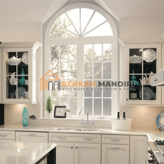 kusen jendela aluminium lengkung Tangerang
