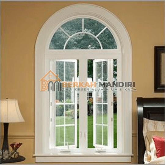 kusen jendela aluminium lengkung Tangerang