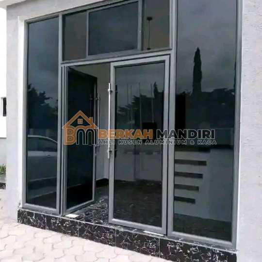 Pintu Kaca Toko Aluminium Kupu Tarung Mewah Ruko Area Jakarta