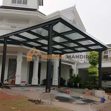 Kanopi Kaca Tempered Toko Kaca Aluminium Bekasi Mewah