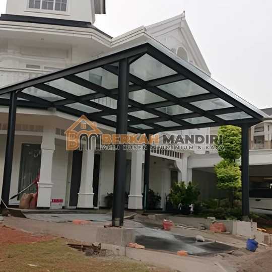 Kanopi Kaca Tempered Toko Kaca Aluminium Bekasi Mewah