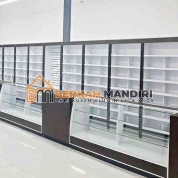 Custom Display Kaca Aluminium Untuk Toko di Jakarta