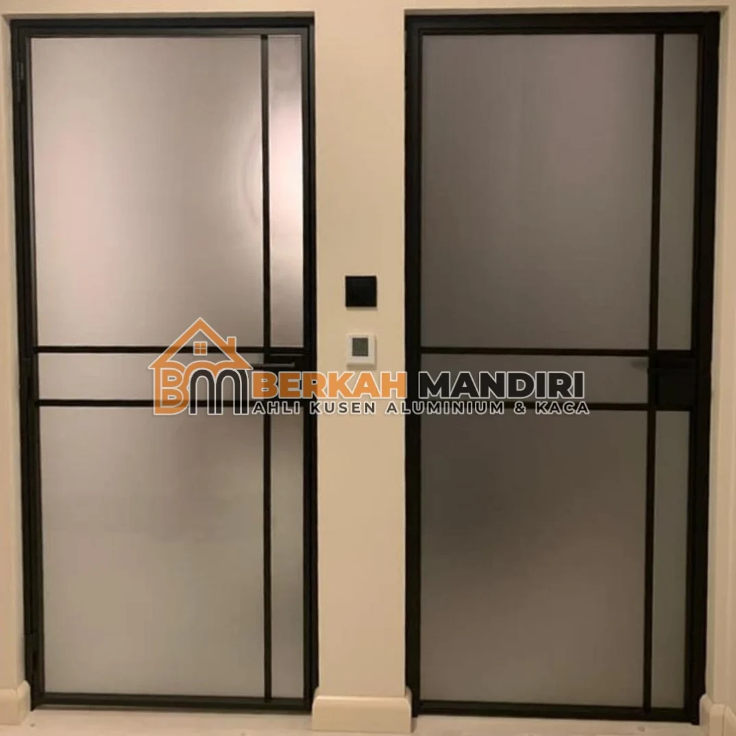 Kusen Pintu Aluminium Slim Frame Pemasangan rapi Pintu Aluminium Slim Frame