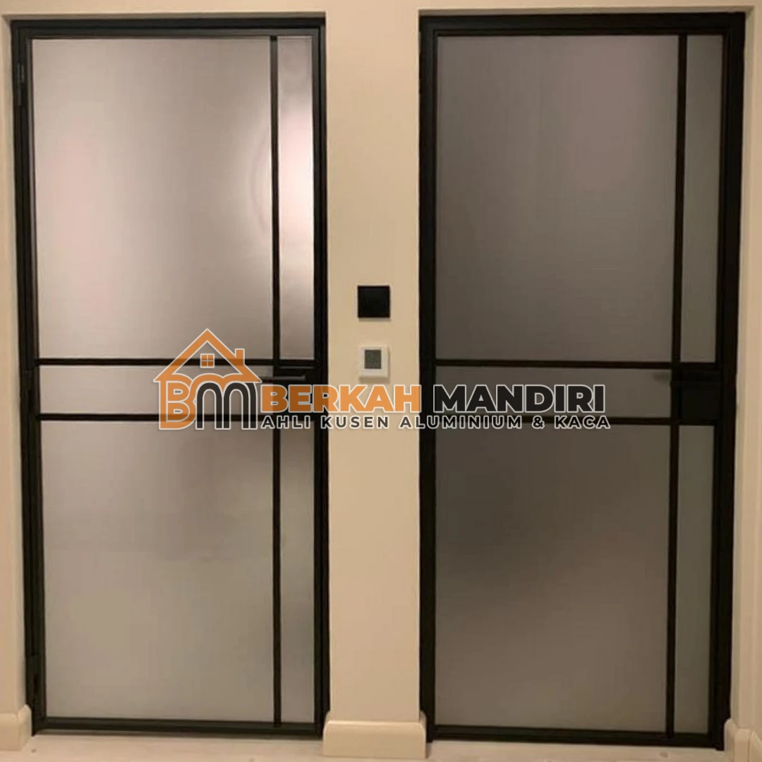 Kusen Pintu Aluminium Slim Frame Pemasangan rapi