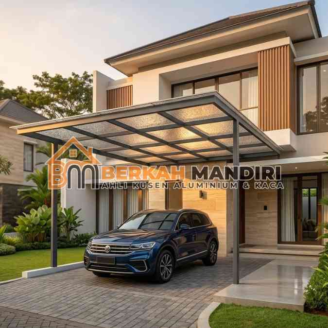 kanopi solarflat embos minimalis garansi 15 tahun