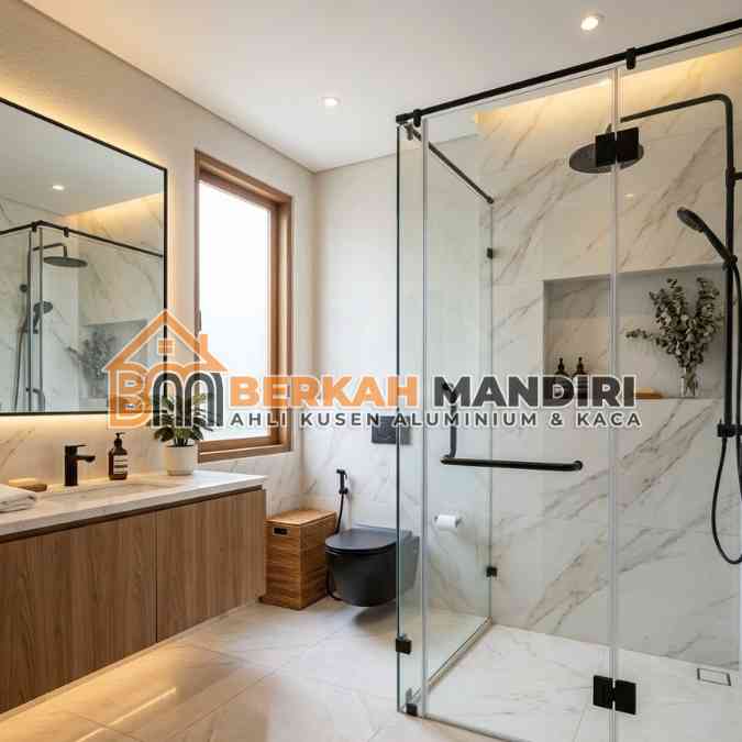 shower box kaca Jakarta Barat anti pecah tahan lama