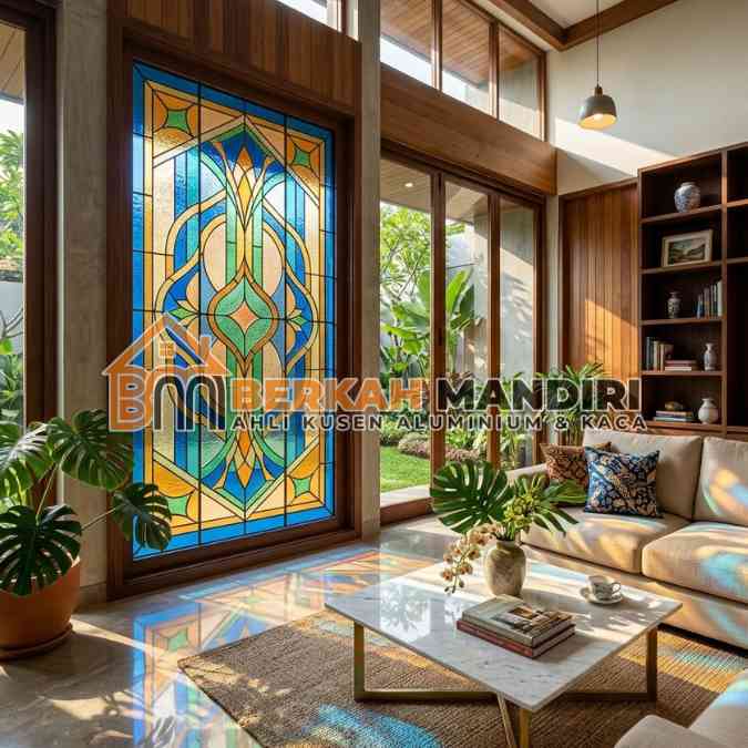 toko kaca patri Bekasi garansi warna tidak pudar
